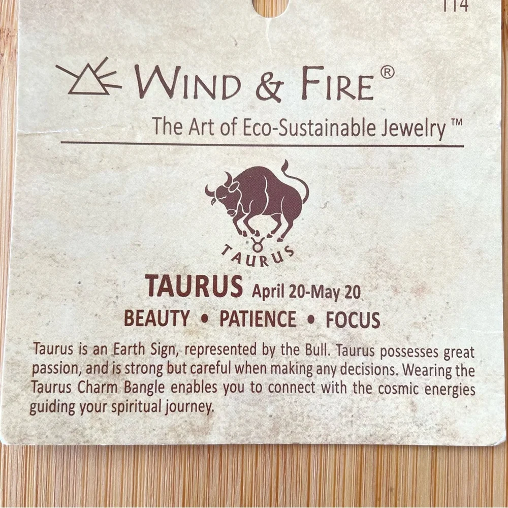 Taurus Wind and fire, the art of Eco sustainable jewelry, reclaimed bracelet - Picture 4 of 9